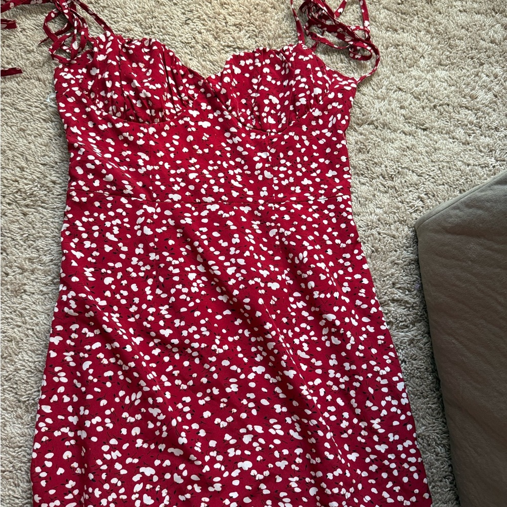 Red and White Spotted Dress - Picture 1 of 2